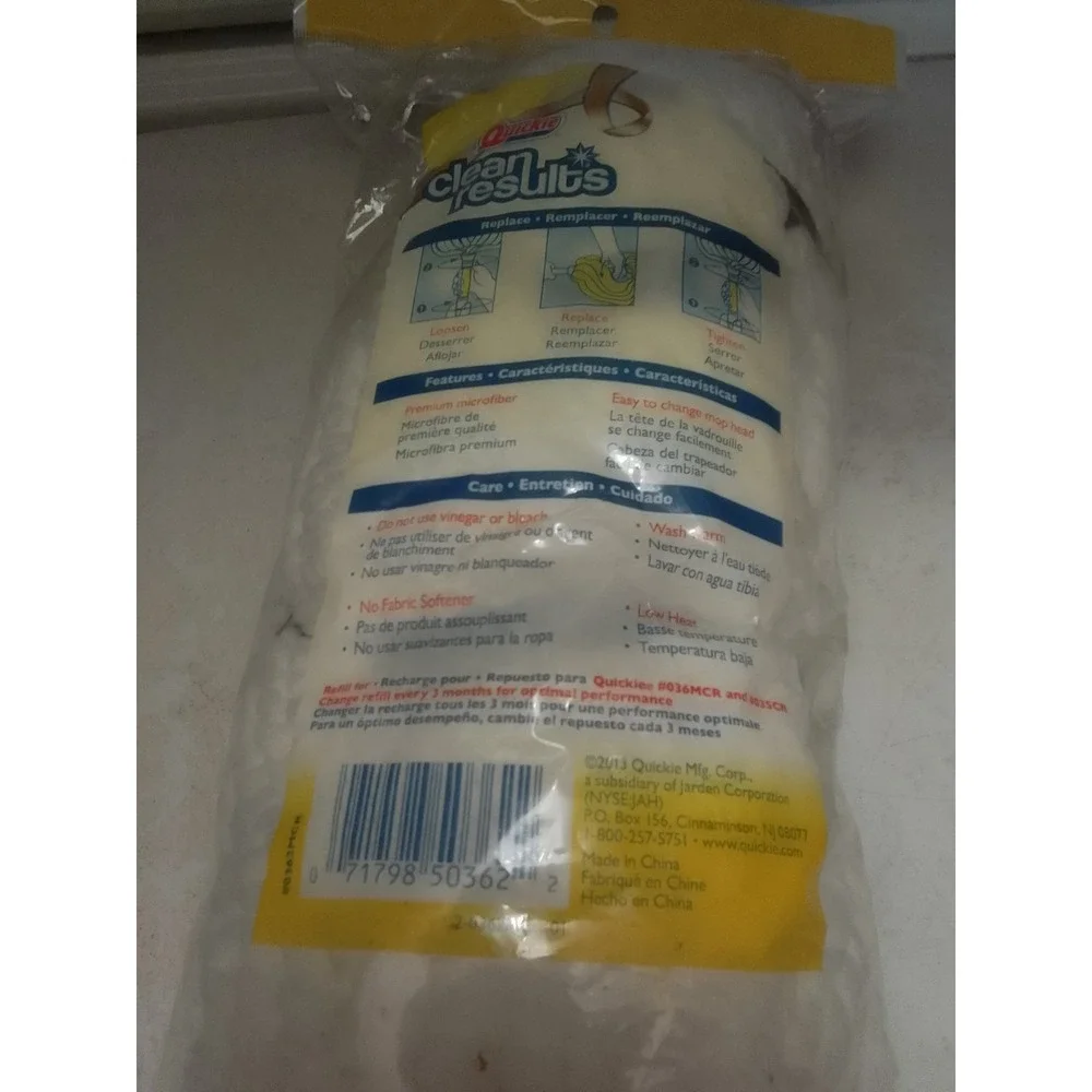 Quickie Clean Results Microfiber Twist Mop Refill #0362MCR Fits 036MCR 035CR NEW